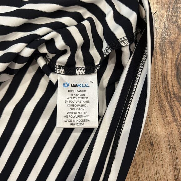 IBKUL Black and White Striped Dress - Picture 7 of 9